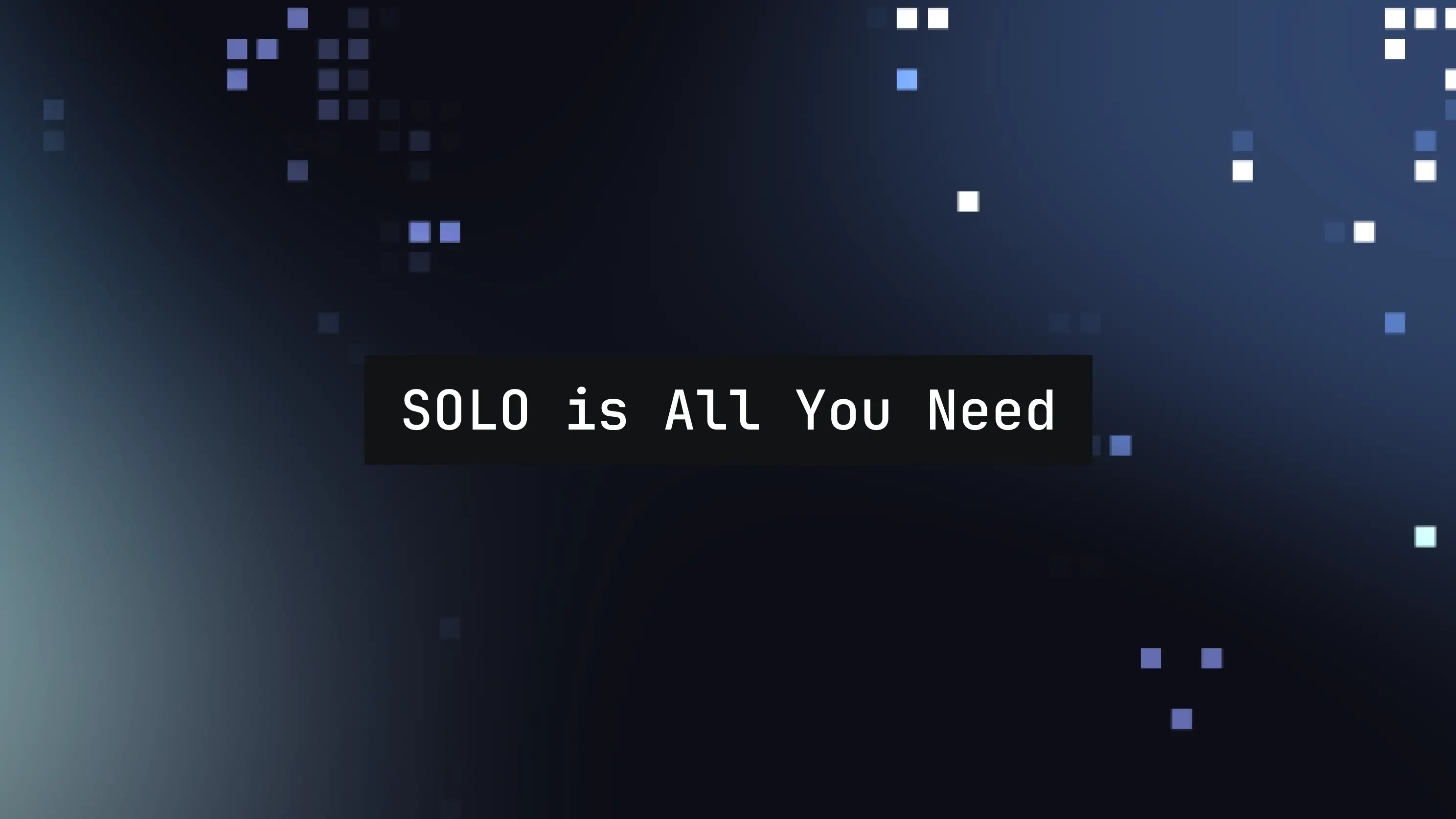 SOLO is All You Need